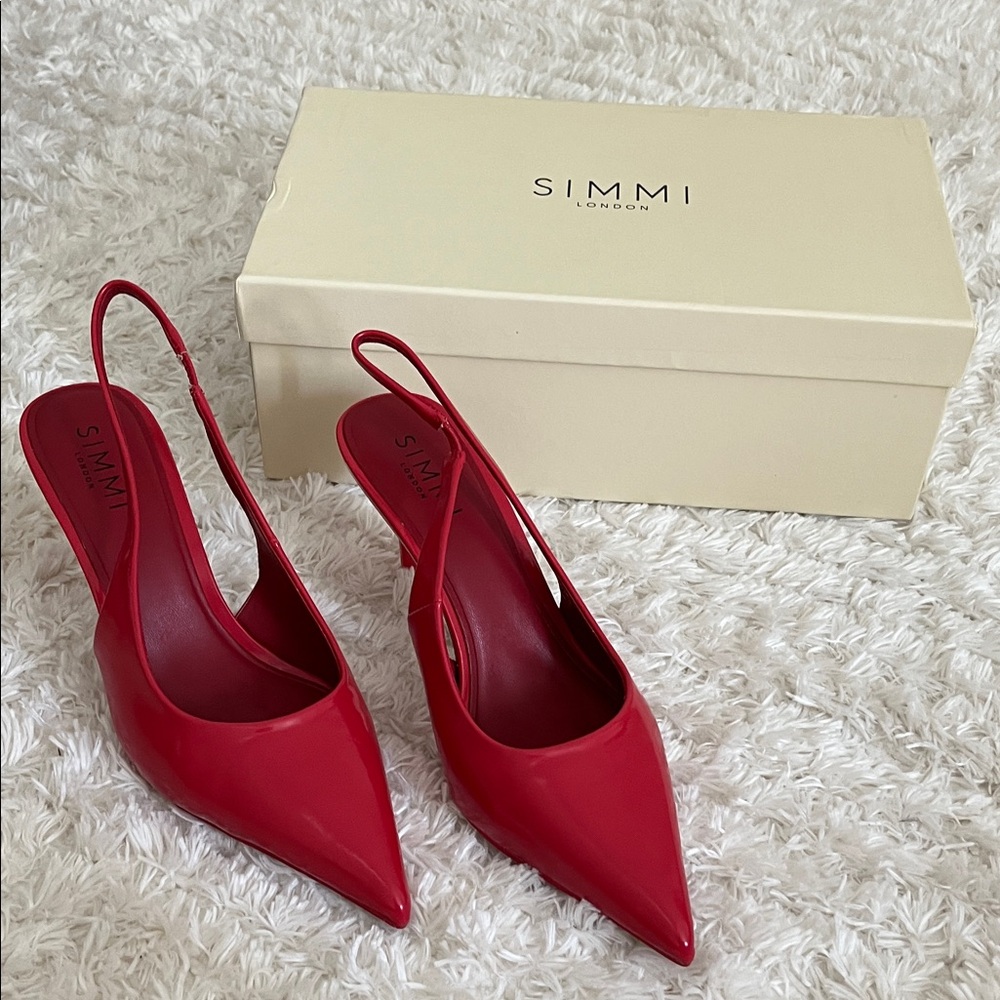 Simmi London NWT Red Slingback Heels
